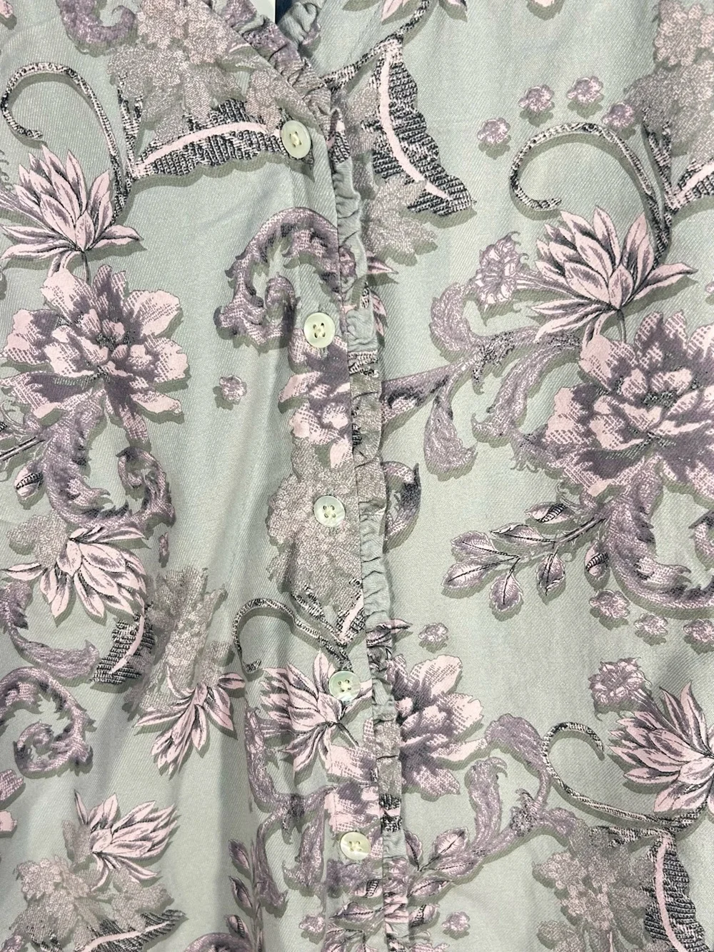 Soft Surroundings Lavender Paisley Lounge Pajama Set with Matching Wrap